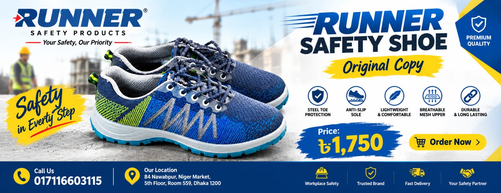 runner safety shoe