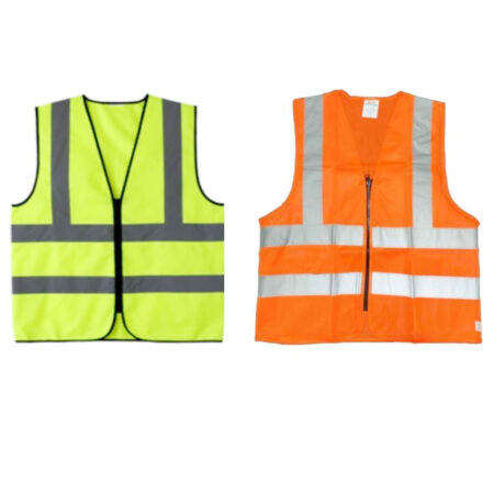 Green Sleeveless Safety Vest with Chain – Heavy Quality Industrial Jacket